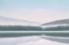 Lakeside Morning Art Print