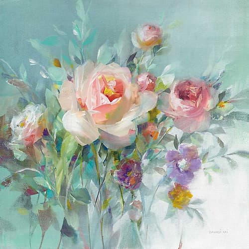 Summer Garden Roses Art Print