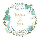Romantic Floral I Blue Art Print