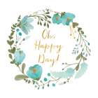 Romantic Floral II Blue Art Print
