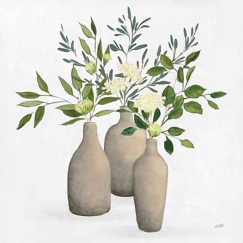 Natural Bouquet II White Art Print
