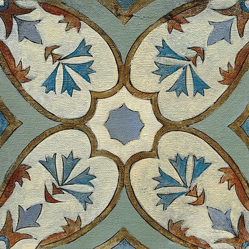 Old World Tile IV Art Print
