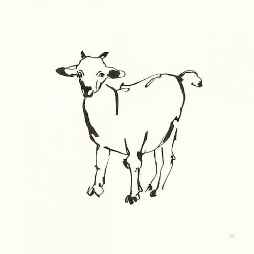 Line Goat Art Print