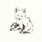 Line Fox Art Print