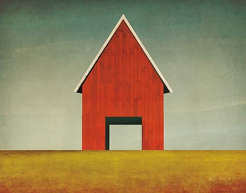 Red Barn Summer Art Print by Ryan Fowler