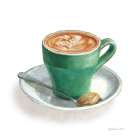 Wake Me Up Coffee II on White Kitchen Print