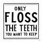 Only Floss Bathroom Art Print