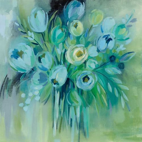 Aurora Borealis Florals Art Print