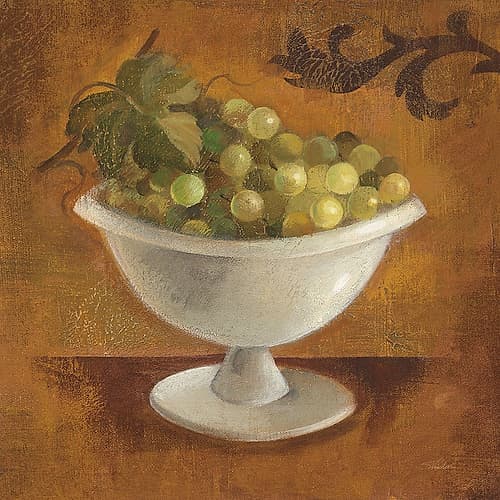 Grapes in Old Bowl Art Deco Print