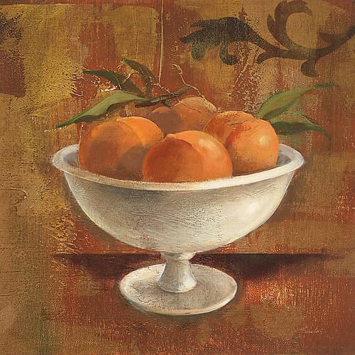 Peaches in Old Bowl Art Print