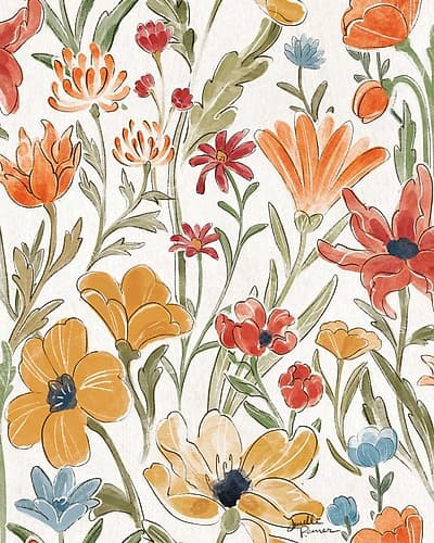Spiced Petals Pattern I Art Print