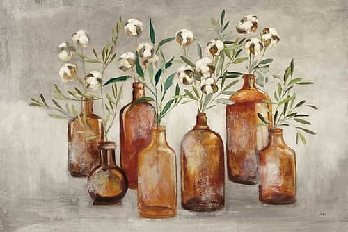 Cotton Still Life I Gray Art Print