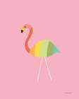 Flamingo Colors Art Print