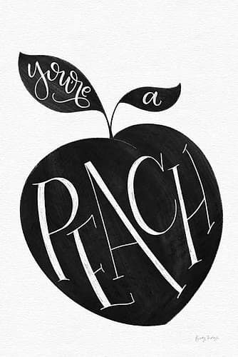 You are a Peach BW Food Print