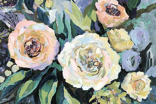 Walk in the Garden Neutral Crop Art Print