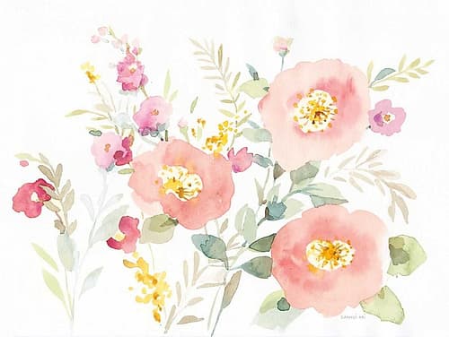 Watercolor Jewels II Art Print