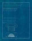 Architectural Columns I Blueprint Vintage Print