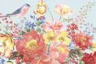 Floral Focus II Blue Art Print
