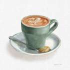 Wake Up Coffee II Linen Sage Kitchen Print