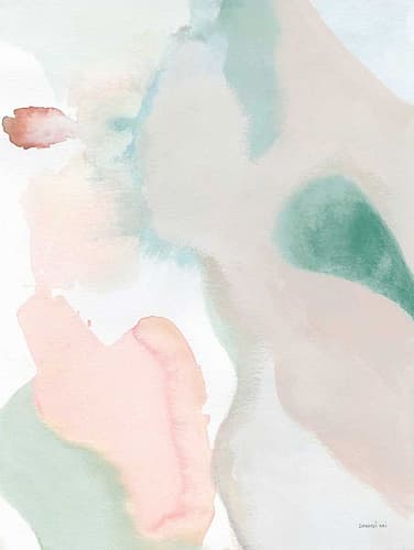 Sage and Pink Abstract II Minimalist Print