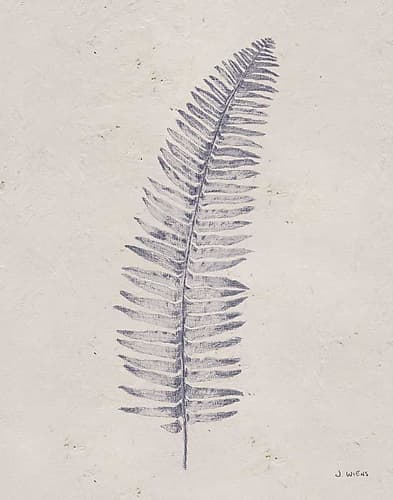Soft Summer Sketches I Navy Nature Print