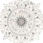 Mandala Delight I Neutral Crop Art Print