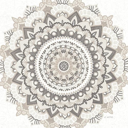Mandala Dream Neutral Crop Art Print