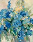 Flower Market III Blue Art Print