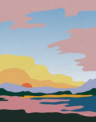 Hills and Valleys III Landscape Print