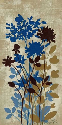 Spring Bouquet II on Tan Art Print