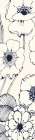 Navy Pen and Ink Flowers II Crop Art Print