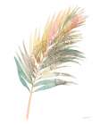 Boho Tropical Leaf III on White Art Print