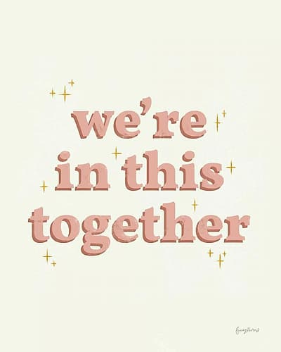 In This Together Dusty Rose Minimalist Print