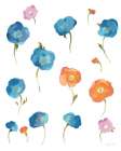 Retro Flowers I Art Print