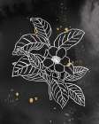 Indigo Blooms I Black Art Print