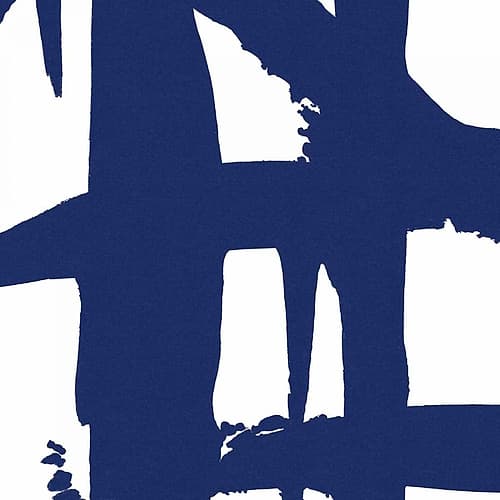 Crossing Paths I Cobalt Art Print by Emily Adams
