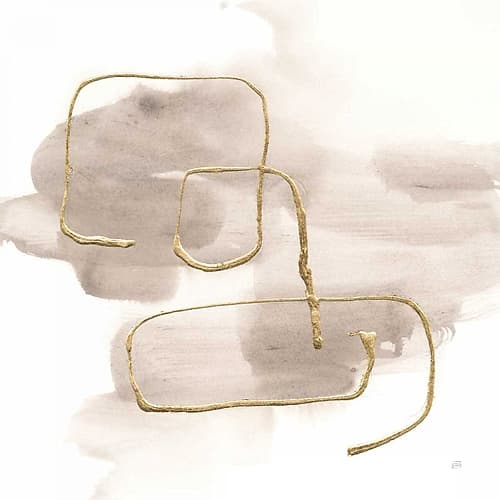 Warm Gray Gold I Art Print