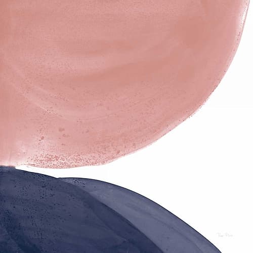 Pools of Navy Pink II Minimalist Print