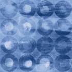 Touching Circles III Navy Art Print