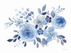 Fresh Blue Bower I Art Print