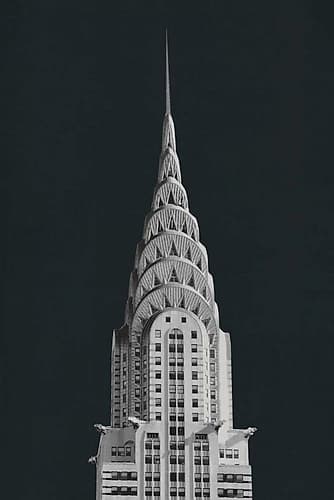 Chrysler Building on Black Photography Print