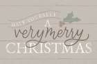 Vintage Christmas IV Neutral Art Print