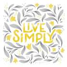 Calm Words I Yellow Gray Art Print