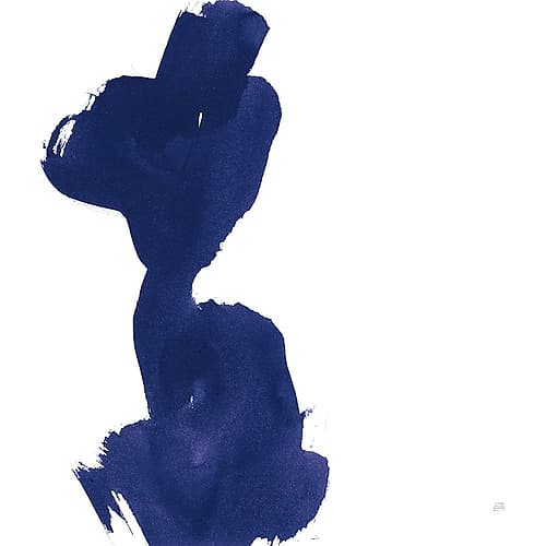 Swash I Indigo Art Print