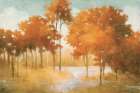 Autumn Lake Orange Art Print