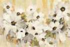 White and Green Bloom Art Print