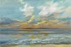 Rhythmic Sunset Waves Art Print