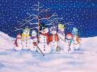 Snow Family Art Print