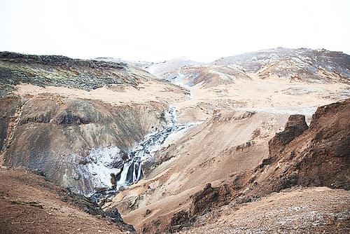 Reykjadalur Hot River Art Print