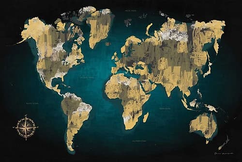 Sketched World Map Art Print